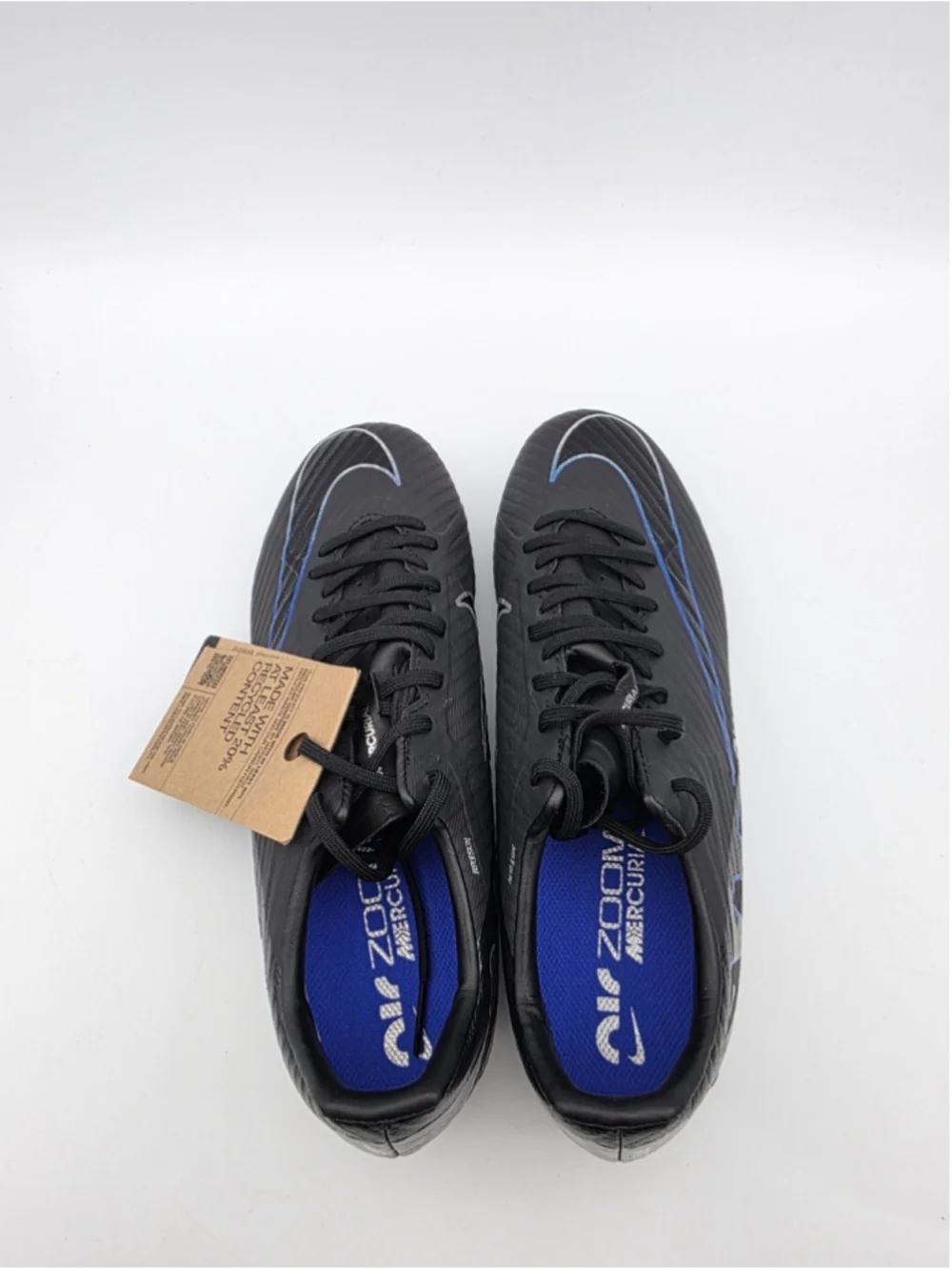 Nike Zoom Mercurial Vapor 15 Academy Fg/Mg Black-Royal Blue Sz 6 DJ5631-040
